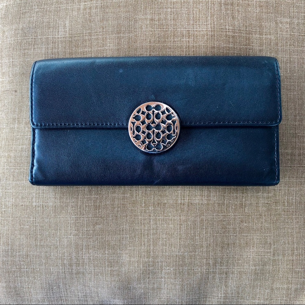 Coach Tri-Fold Black Wallet